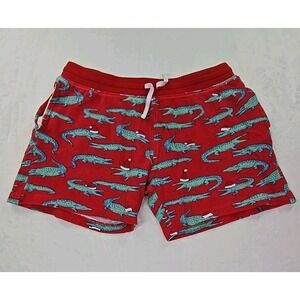 Chubbies Red Holiday Alligator Trunks Elastic Waist Red 7 (30x5.5) Inseam Large